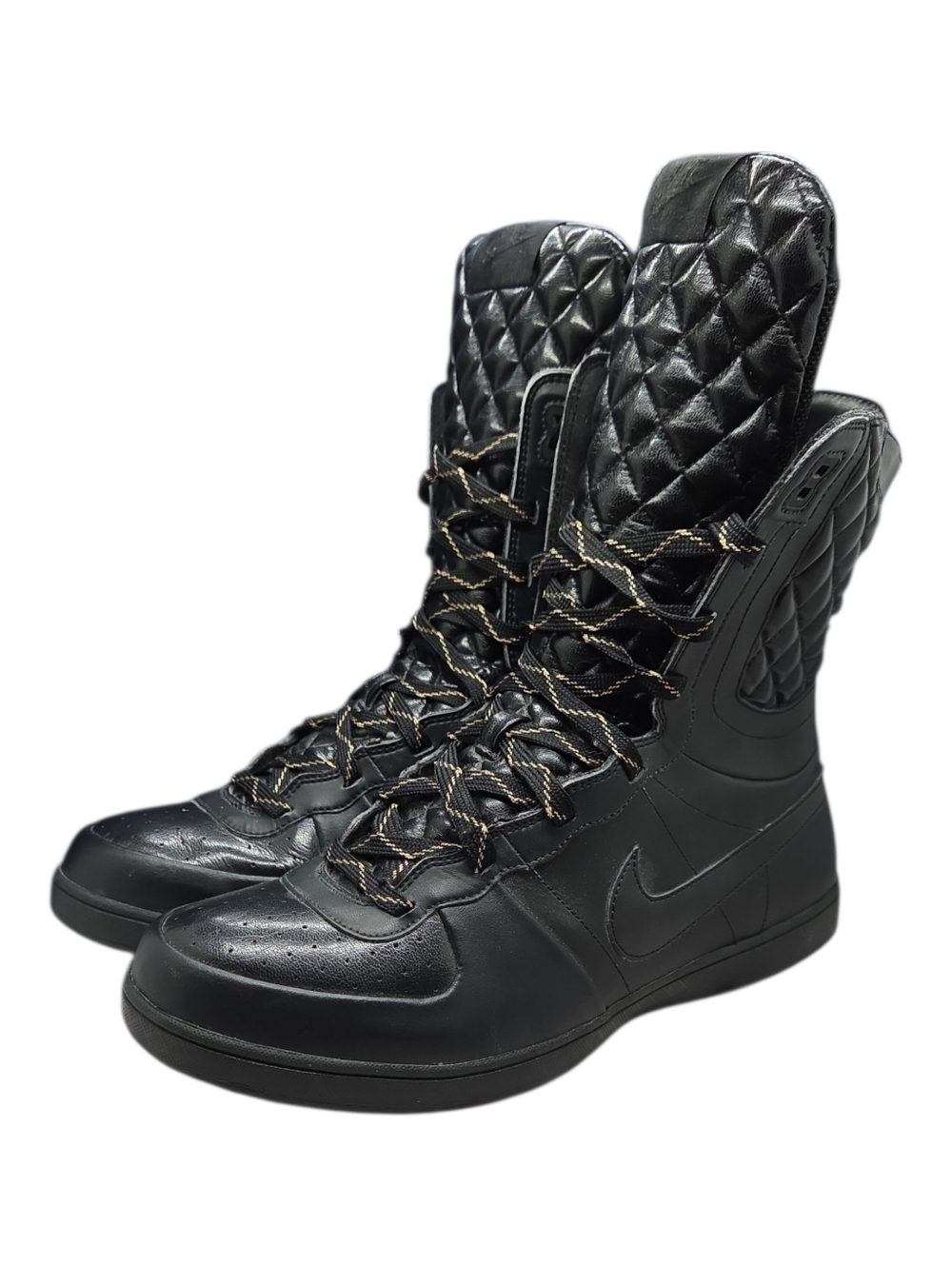 Rare Nike Legend SS Quilt Blackout Leather Tall Sneaker Boots